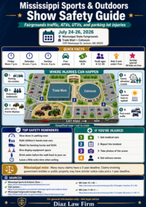 Mississippi Sports & Outdoors Show Safety Guide: Fairgrounds Traffic, ATVs, UTVs, and Parking Lot Injuries